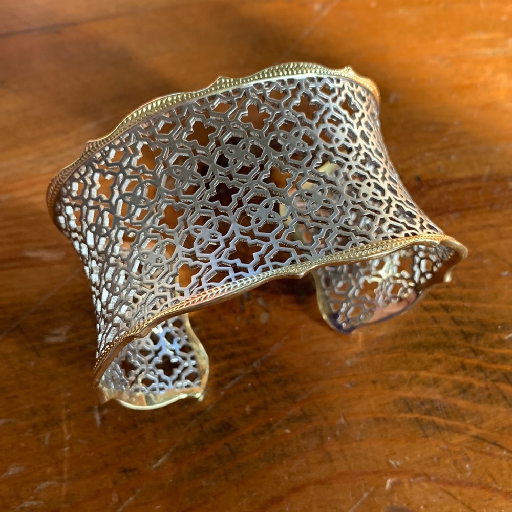 Kendra Scott Candice Silver and Gold Tone Cuff